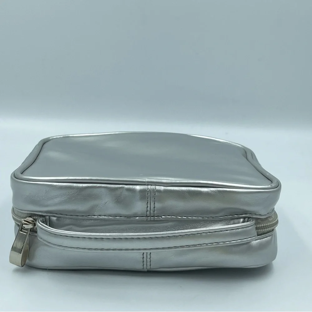 Clarins Paris Vanity Case Silver makeup Bag